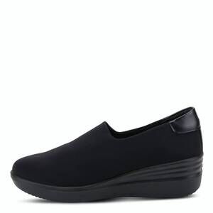 NEW FLEXUS women's noral slip-on wedge shoe in black